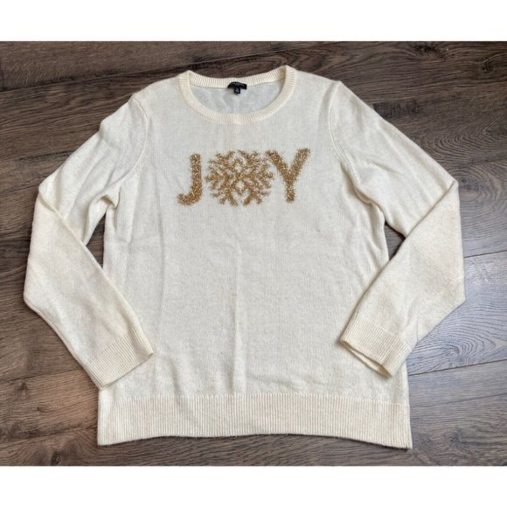 Womens Tablots petite‎ JOY holiday sweater lambswool alpaca wool blend size LP